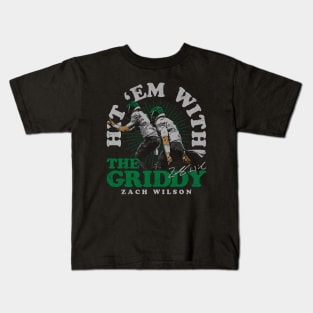 Zach Wilson New York J Griddy Celebration Kids T-Shirt